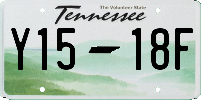 TN license plate Y1518F
