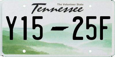 TN license plate Y1525F