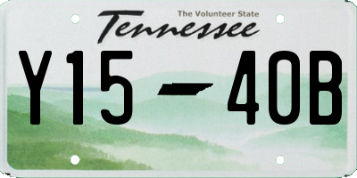 TN license plate Y1540B