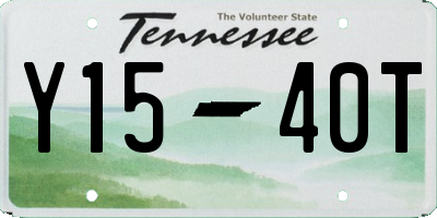 TN license plate Y1540T