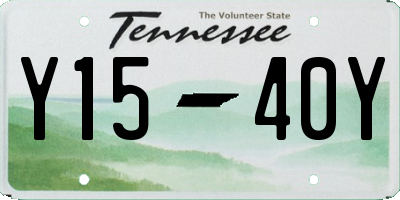 TN license plate Y1540Y