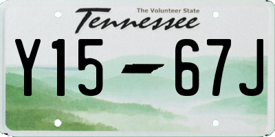 TN license plate Y1567J