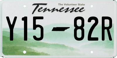 TN license plate Y1582R