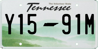 TN license plate Y1591M
