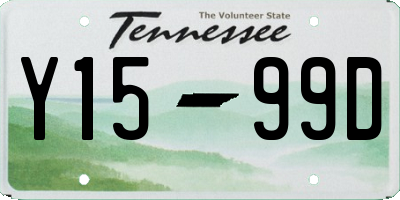 TN license plate Y1599D