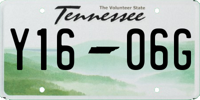 TN license plate Y1606G