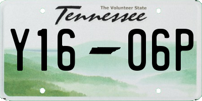 TN license plate Y1606P