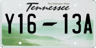 TN license plate Y1613A
