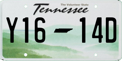 TN license plate Y1614D