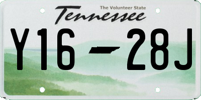 TN license plate Y1628J