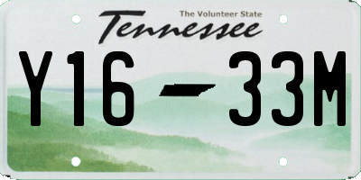 TN license plate Y1633M