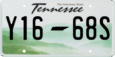 TN license plate Y1668S