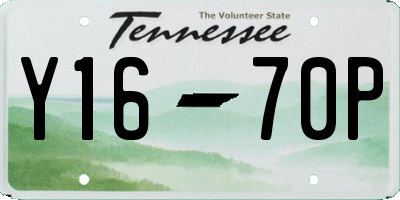 TN license plate Y1670P