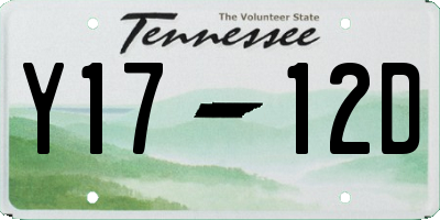 TN license plate Y1712D