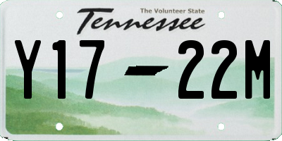 TN license plate Y1722M