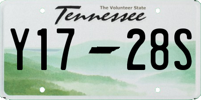 TN license plate Y1728S