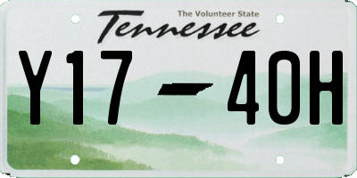 TN license plate Y1740H