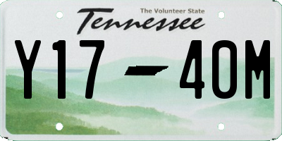 TN license plate Y1740M