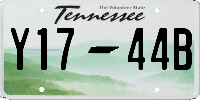 TN license plate Y1744B