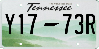 TN license plate Y1773R