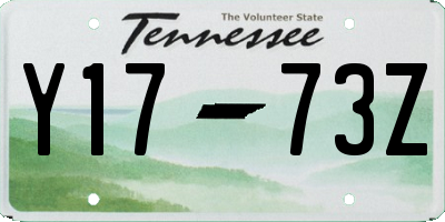 TN license plate Y1773Z