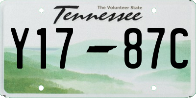 TN license plate Y1787C
