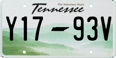 TN license plate Y1793V