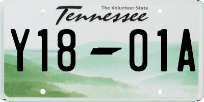 TN license plate Y1801A
