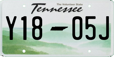 TN license plate Y1805J