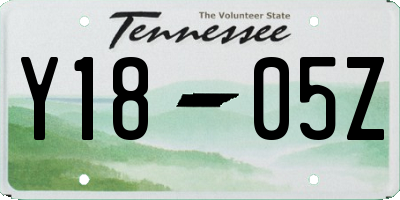 TN license plate Y1805Z