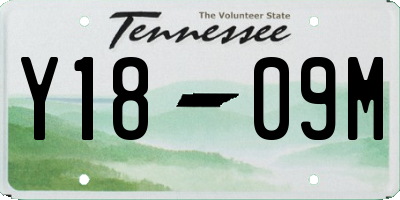 TN license plate Y1809M