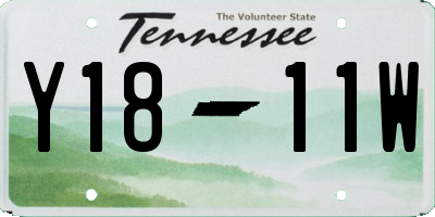 TN license plate Y1811W