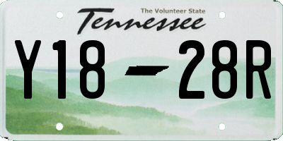 TN license plate Y1828R