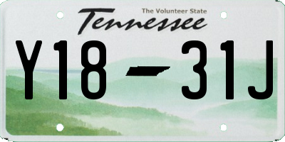 TN license plate Y1831J
