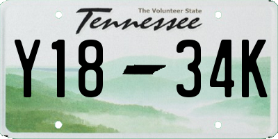 TN license plate Y1834K