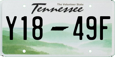 TN license plate Y1849F