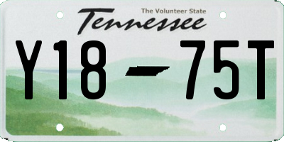 TN license plate Y1875T
