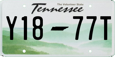 TN license plate Y1877T