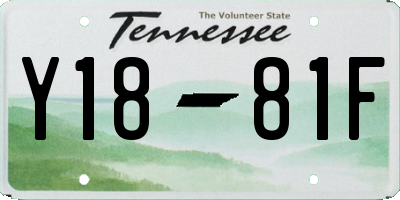 TN license plate Y1881F