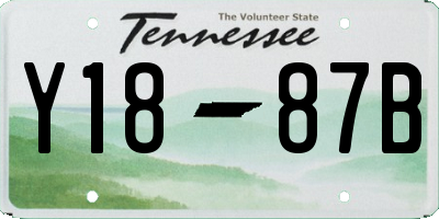 TN license plate Y1887B