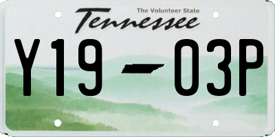 TN license plate Y1903P