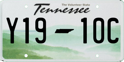 TN license plate Y1910C