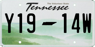 TN license plate Y1914W