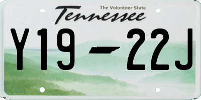 TN license plate Y1922J