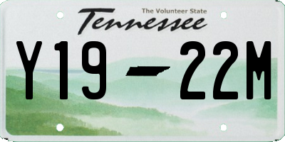 TN license plate Y1922M
