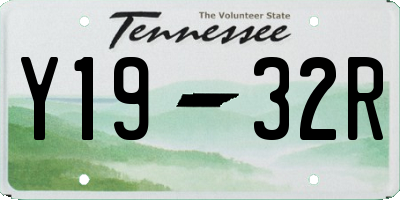 TN license plate Y1932R
