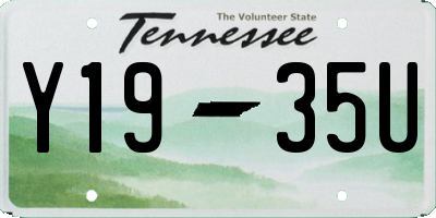 TN license plate Y1935U