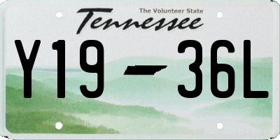 TN license plate Y1936L