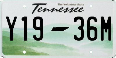 TN license plate Y1936M
