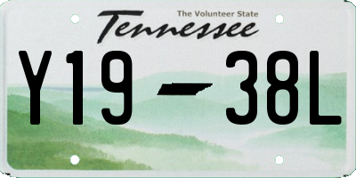 TN license plate Y1938L